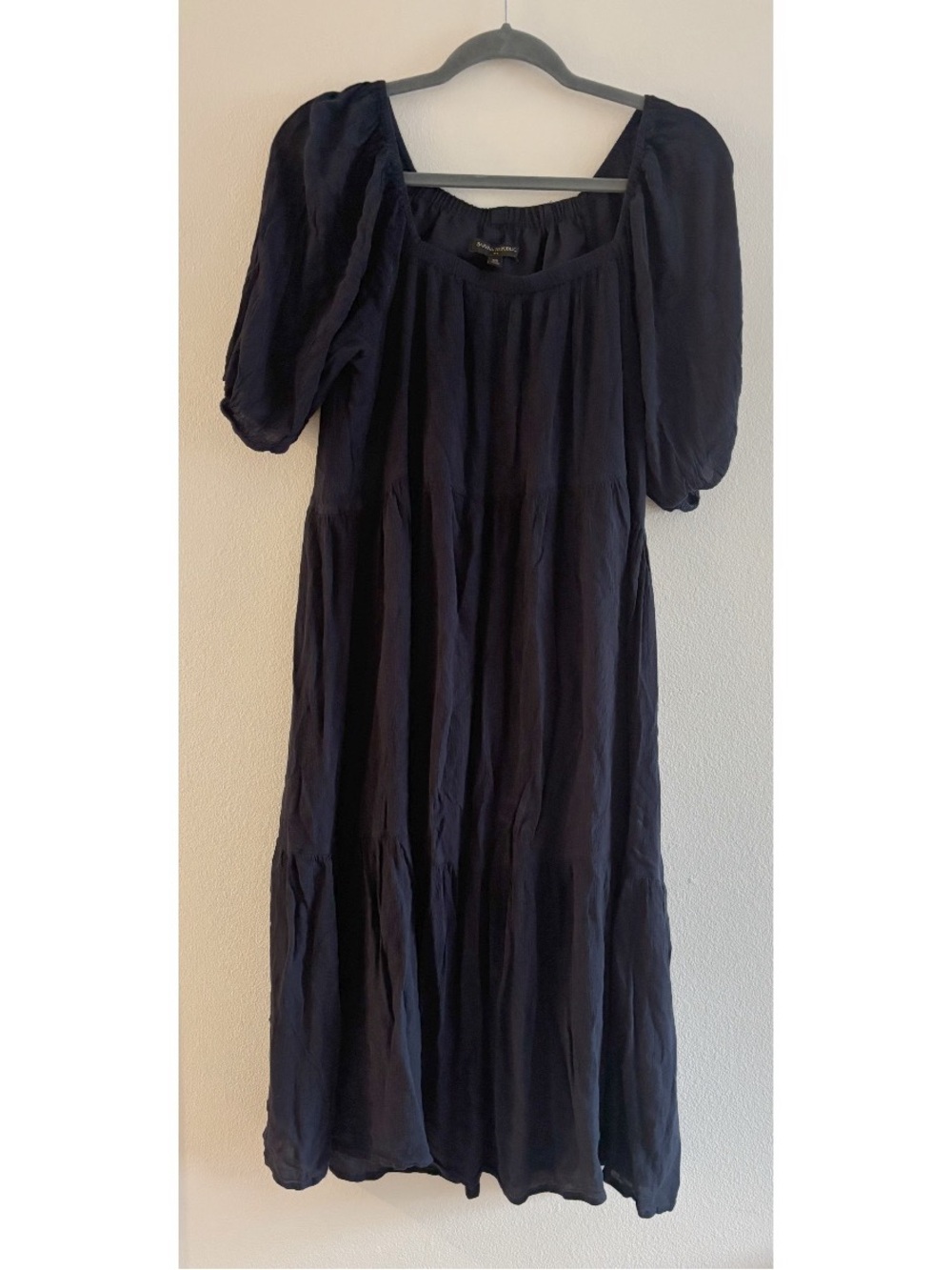 Banana Republic Navy Blue Tiered Midi Dress XS
